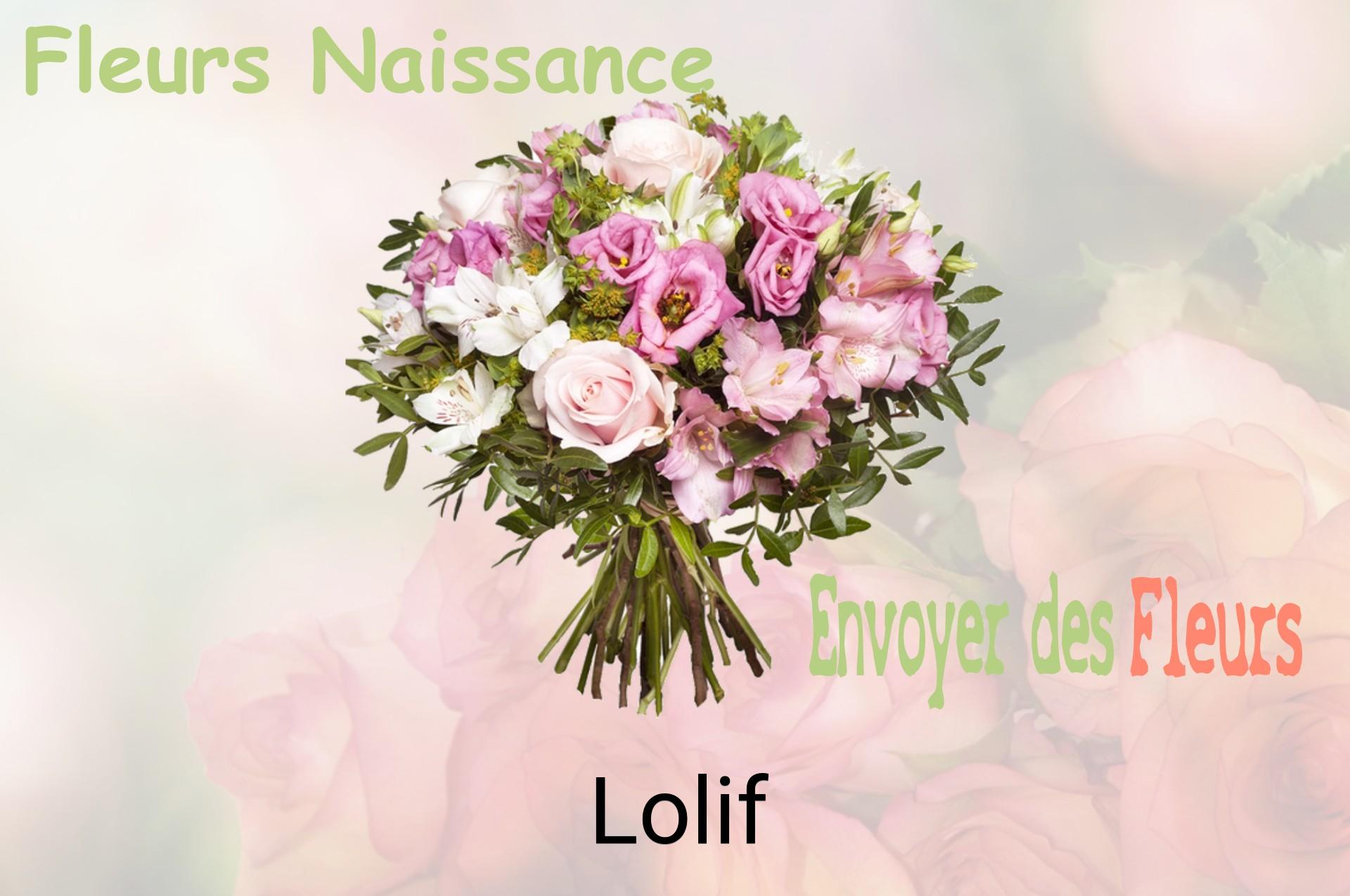 Bouquet de fleurs de naissance livré à Lolif